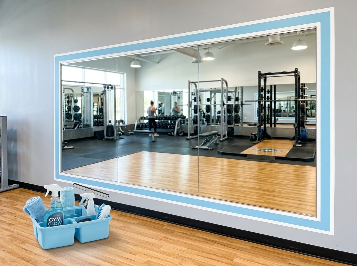 commercial gym glass cleaning