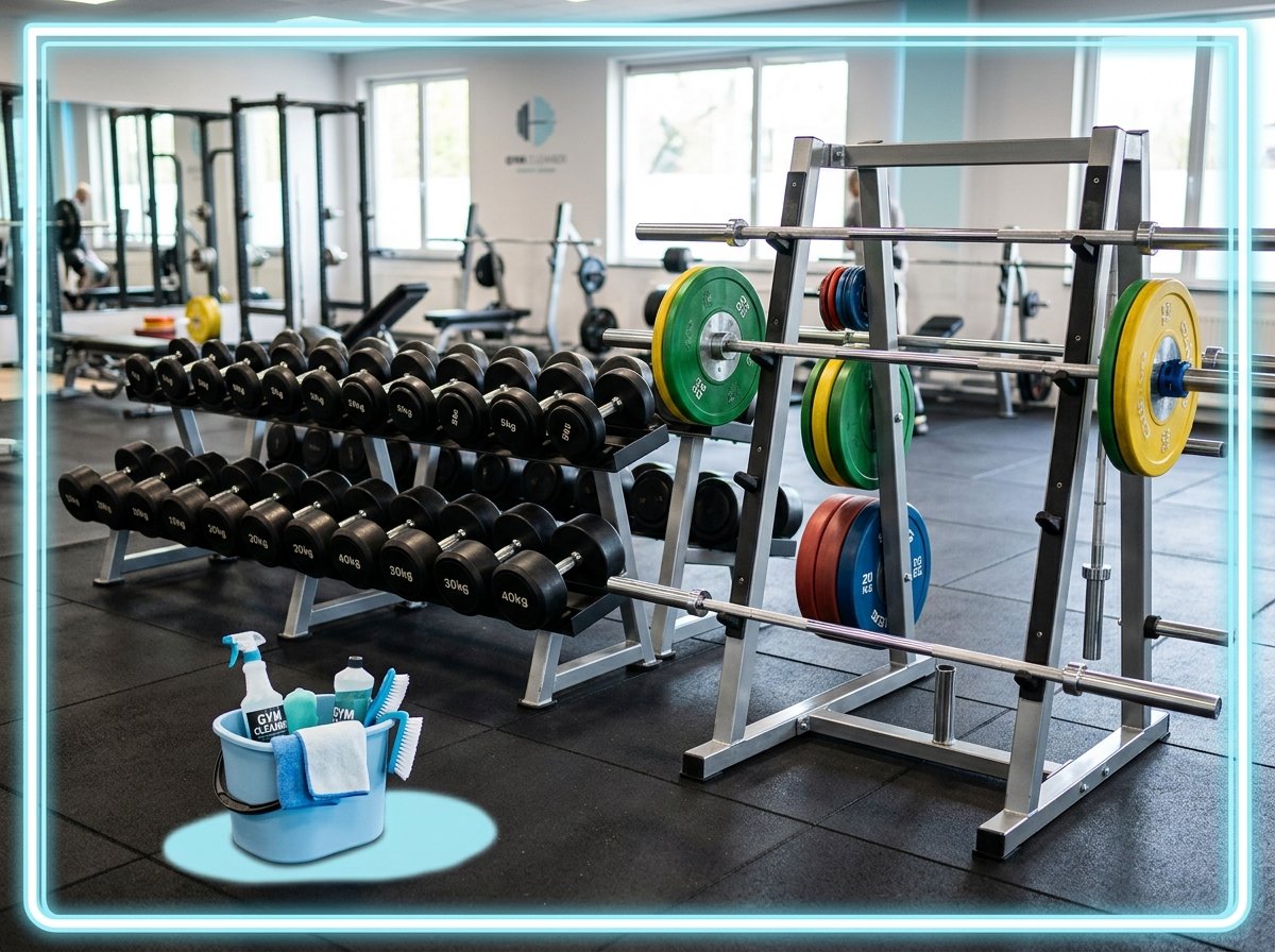 commerical gym rack cleaning