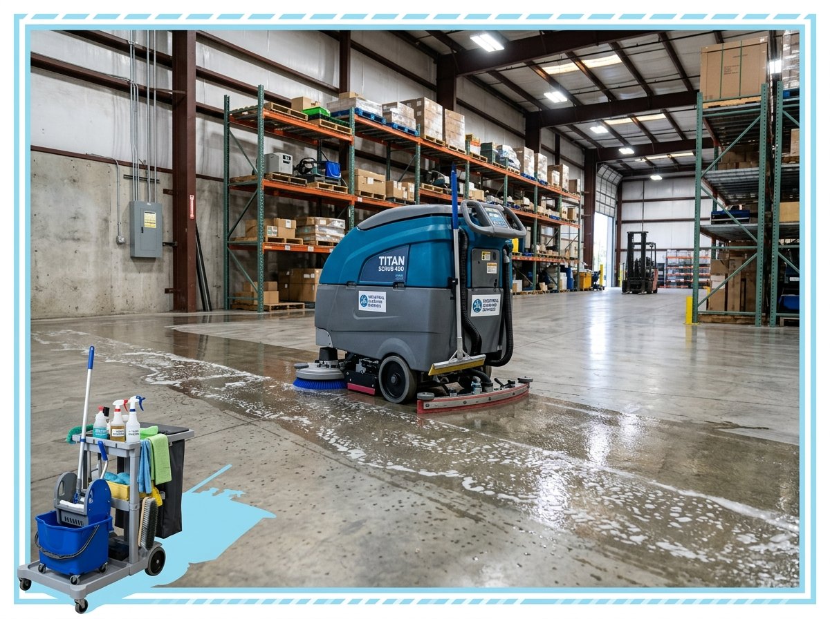 industrial floor scrubbing