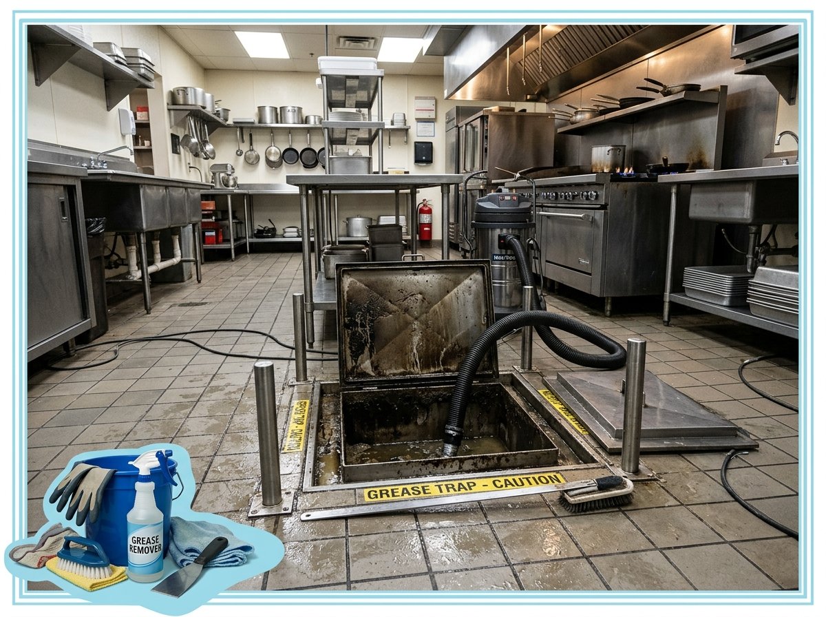 restaurant grease area cleaning