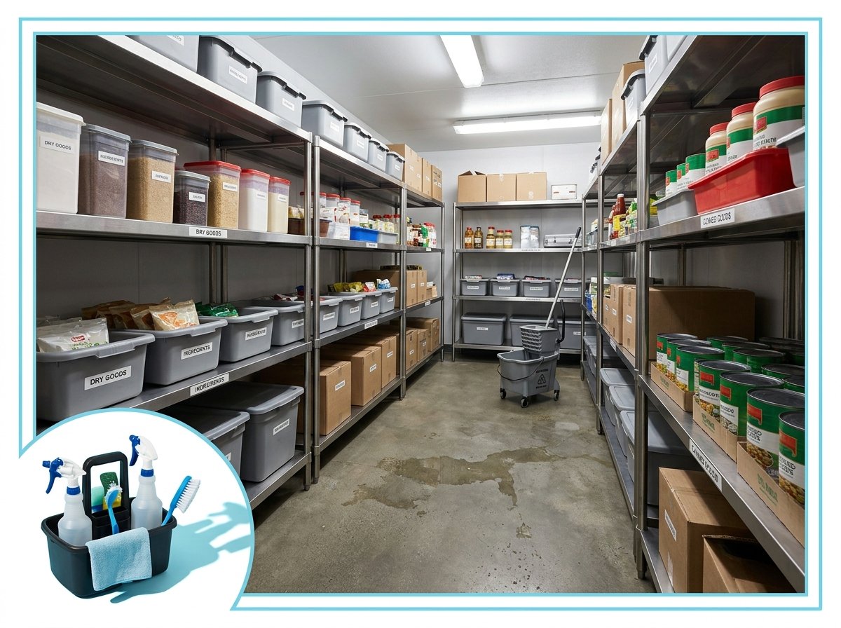 restaurant storage area cleaning