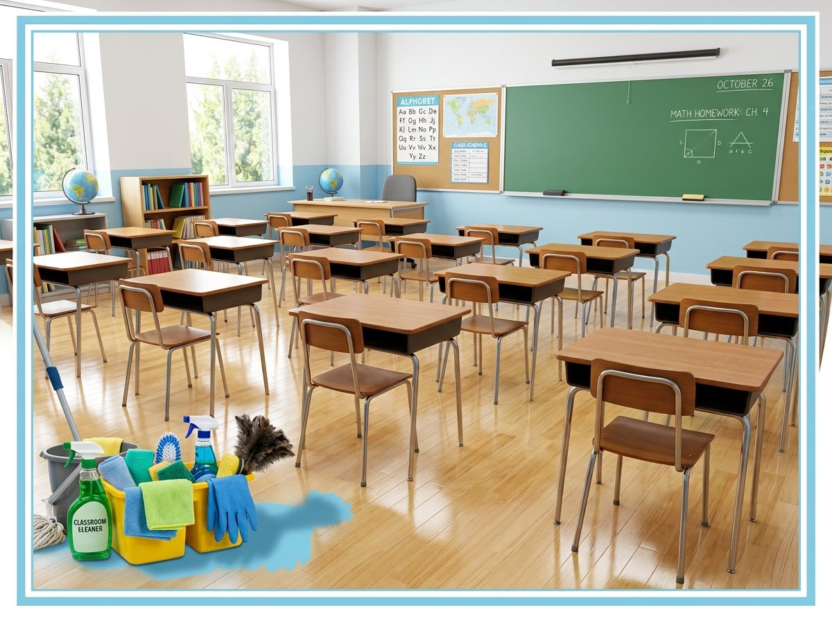 school classroom cleaning