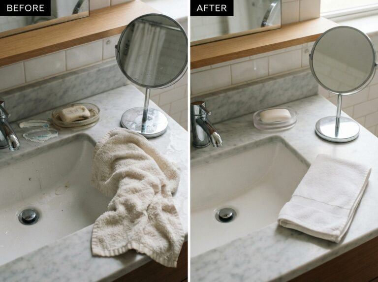 Before and after Airbnb cleaning in a Melbourne CBD apartment