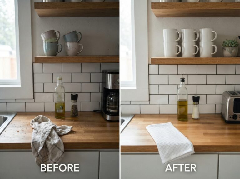 Before and after Airbnb cleaning in a Melbourne CBD apartment