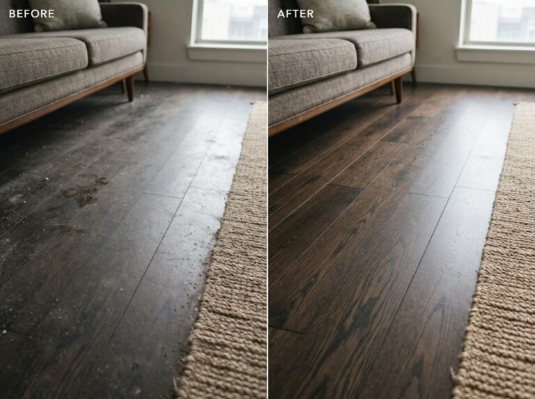 Before and after Airbnb cleaning in a Melbourne CBD apartment