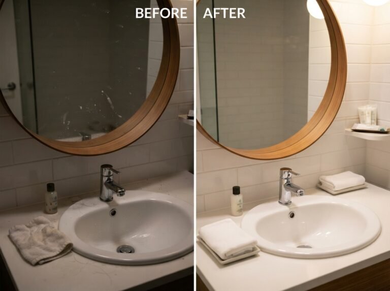 Richmond Airbnb apartment before and after a full clean