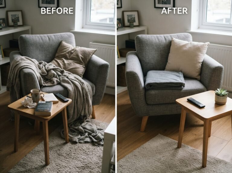 Richmond Airbnb apartment before and after a full clean