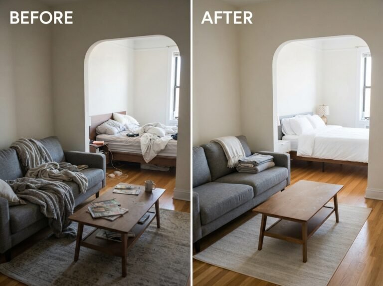 Before and after Airbnb cleaning in a Springvale property