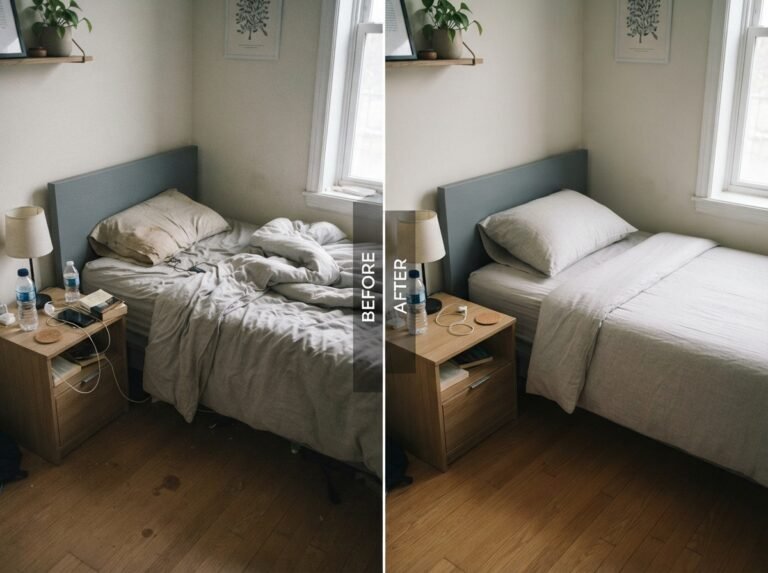 Werribee rental home before and after an Airbnb clean